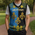 Personalized Monmouthshire Wales Christmas Knitted V-Neck Vest Sir Fynwy Flag With Welsh Daffodil - Wonder Print Shop