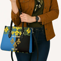 Personalized Monmouthshire Wales Leather Bag Sir Fynwy Flag With Welsh Daffodil - Wonder Print Shop