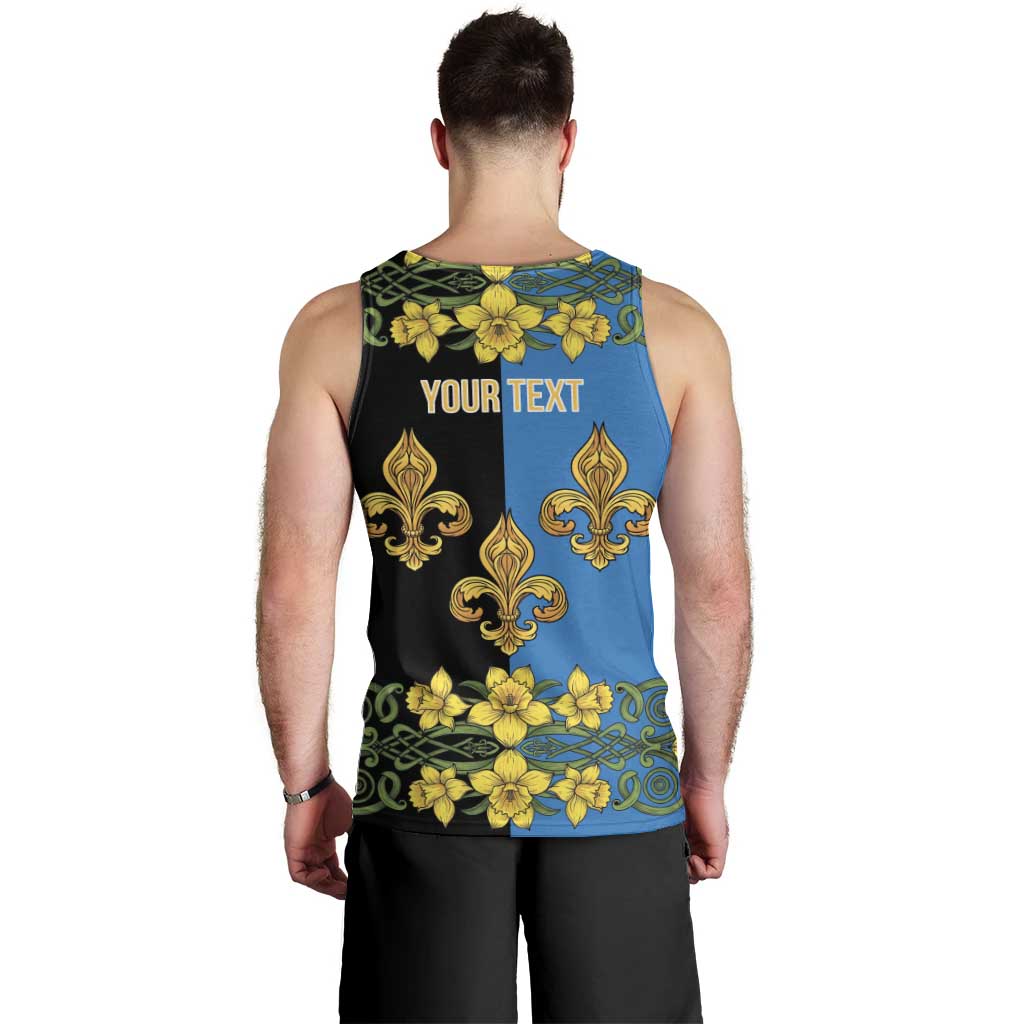 Personalized Monmouthshire Wales Men Tank Top Sir Fynwy Flag With Welsh Daffodil - Wonder Print Shop