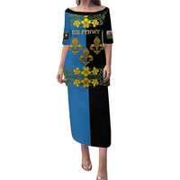 Personalized Monmouthshire Wales Puletasi Sir Fynwy Flag With Welsh Daffodil - Wonder Print Shop