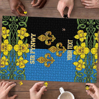 Personalized Monmouthshire Wales Puzzle Sir Fynwy Flag With Welsh Daffodil - Wonder Print Shop