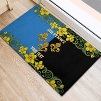 Personalized Monmouthshire Wales Rubber Doormat Sir Fynwy Flag With Welsh Daffodil - Wonder Print Shop