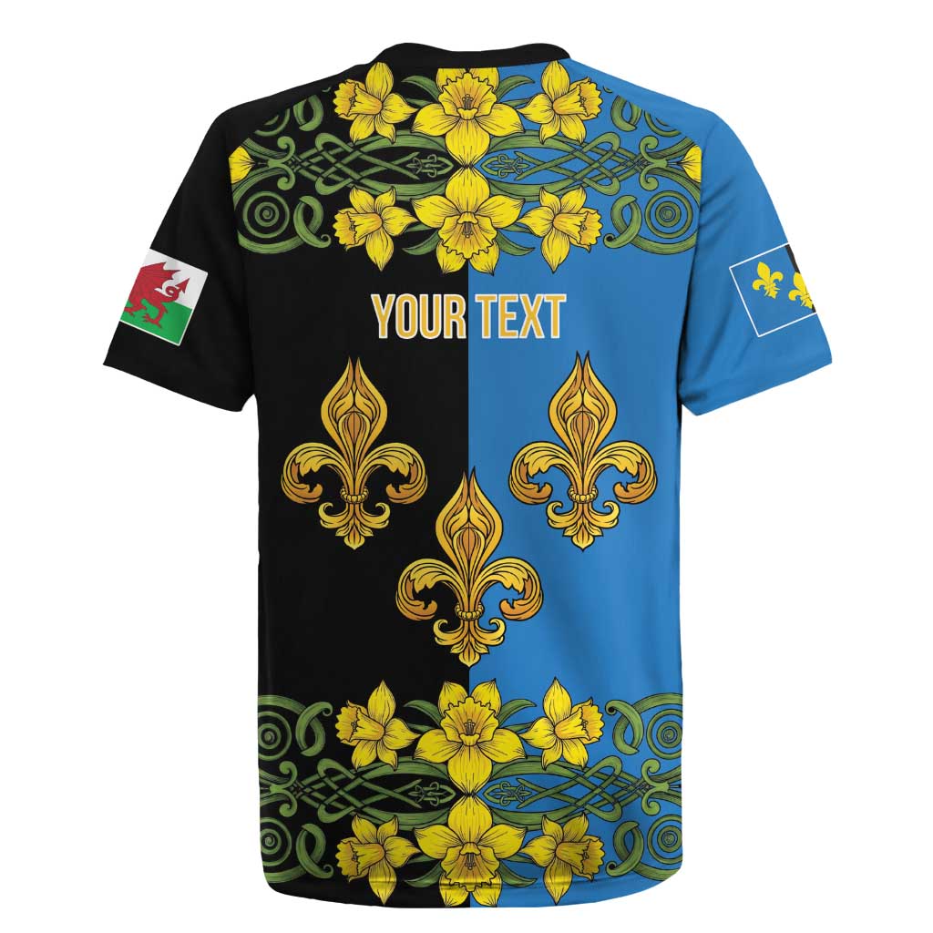 Personalized Monmouthshire Wales Rugby Jersey Sir Fynwy Flag With Welsh Daffodil - Wonder Print Shop