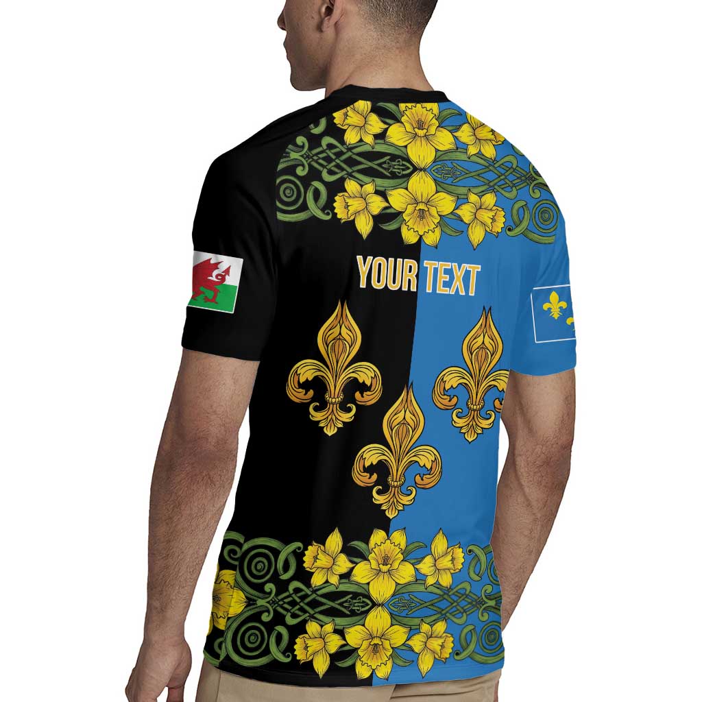 Personalized Monmouthshire Wales Rugby Jersey Sir Fynwy Flag With Welsh Daffodil - Wonder Print Shop