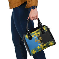 Personalized Monmouthshire Wales Shoulder Handbag Sir Fynwy Flag With Welsh Daffodil - Wonder Print Shop