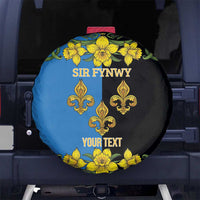 Personalized Monmouthshire Wales Spare Tire Cover Sir Fynwy Flag With Welsh Daffodil - Wonder Print Shop