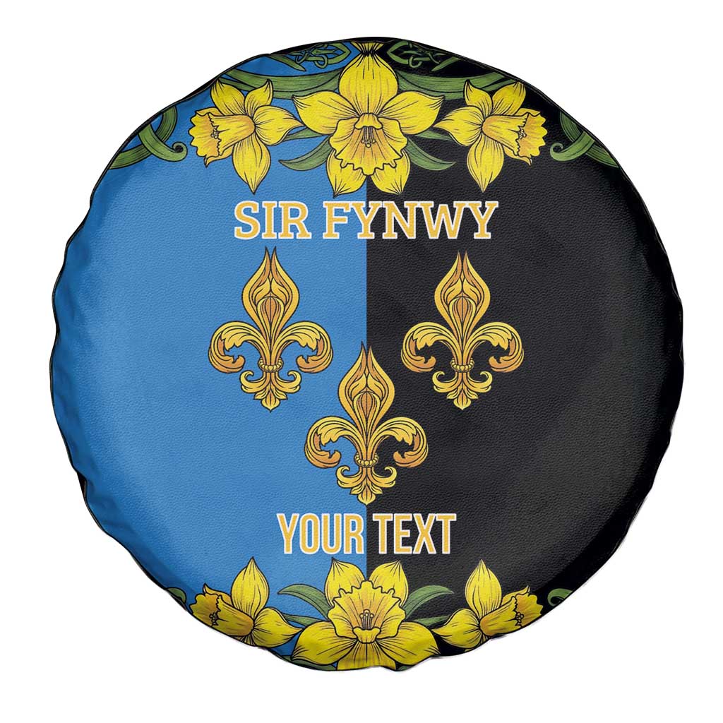 Personalized Monmouthshire Wales Spare Tire Cover Sir Fynwy Flag With Welsh Daffodil - Wonder Print Shop