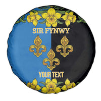 Personalized Monmouthshire Wales Spare Tire Cover Sir Fynwy Flag With Welsh Daffodil - Wonder Print Shop