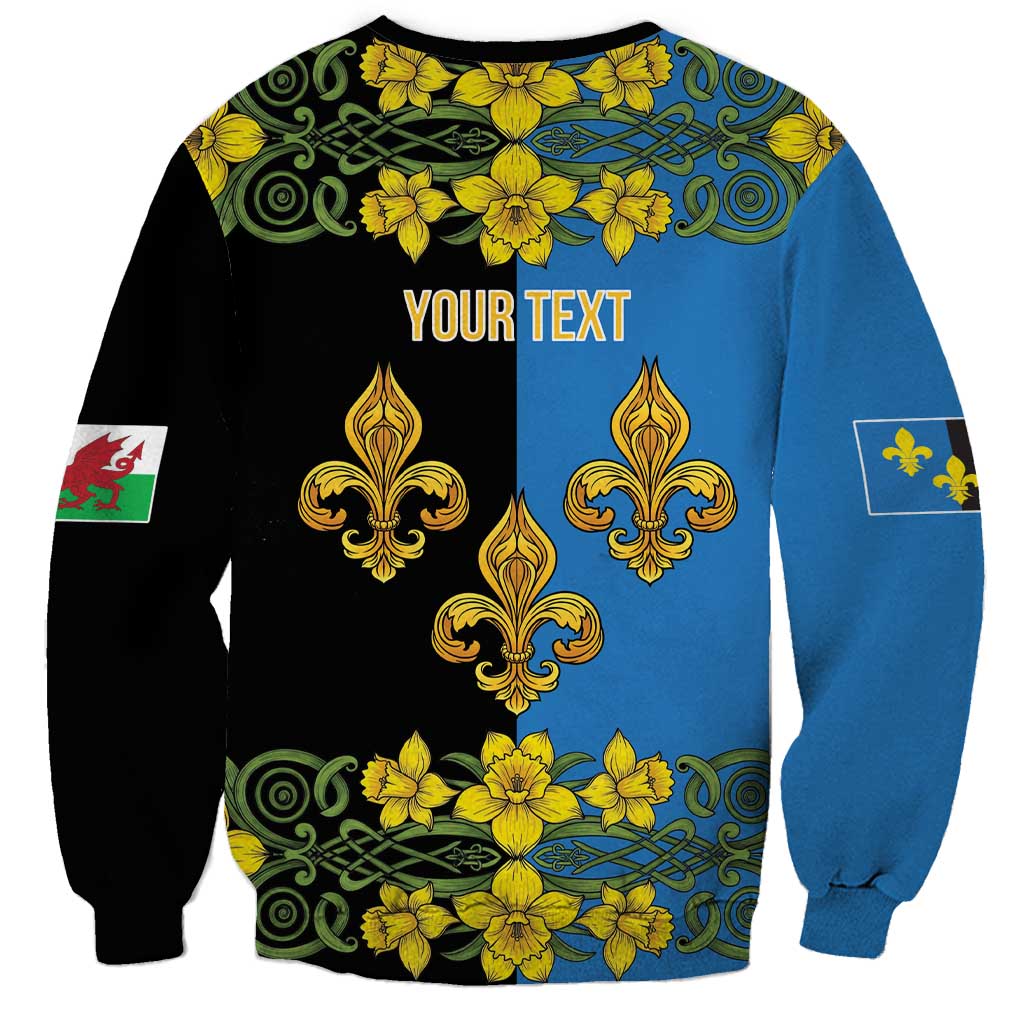 Personalized Monmouthshire Wales Sweatshirt Sir Fynwy Flag With Welsh Daffodil - Wonder Print Shop