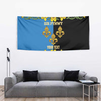 Personalized Monmouthshire Wales Tapestry Sir Fynwy Flag With Welsh Daffodil - Wonder Print Shop