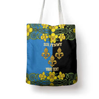 Personalized Monmouthshire Wales Tote Bag Sir Fynwy Flag With Welsh Daffodil - Wonder Print Shop