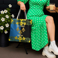 Personalized Monmouthshire Wales Tote Bag Sir Fynwy Flag With Welsh Daffodil - Wonder Print Shop