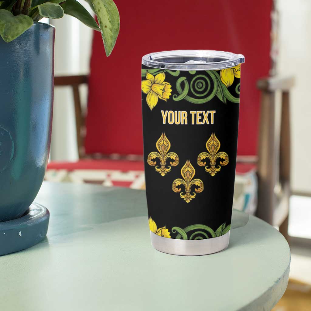 Personalized Monmouthshire Wales Tumbler Cup Sir Fynwy Flag With Welsh Daffodil - Wonder Print Shop