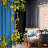 Personalized Monmouthshire Wales Window Curtain Sir Fynwy Flag With Welsh Daffodil - Wonder Print Shop