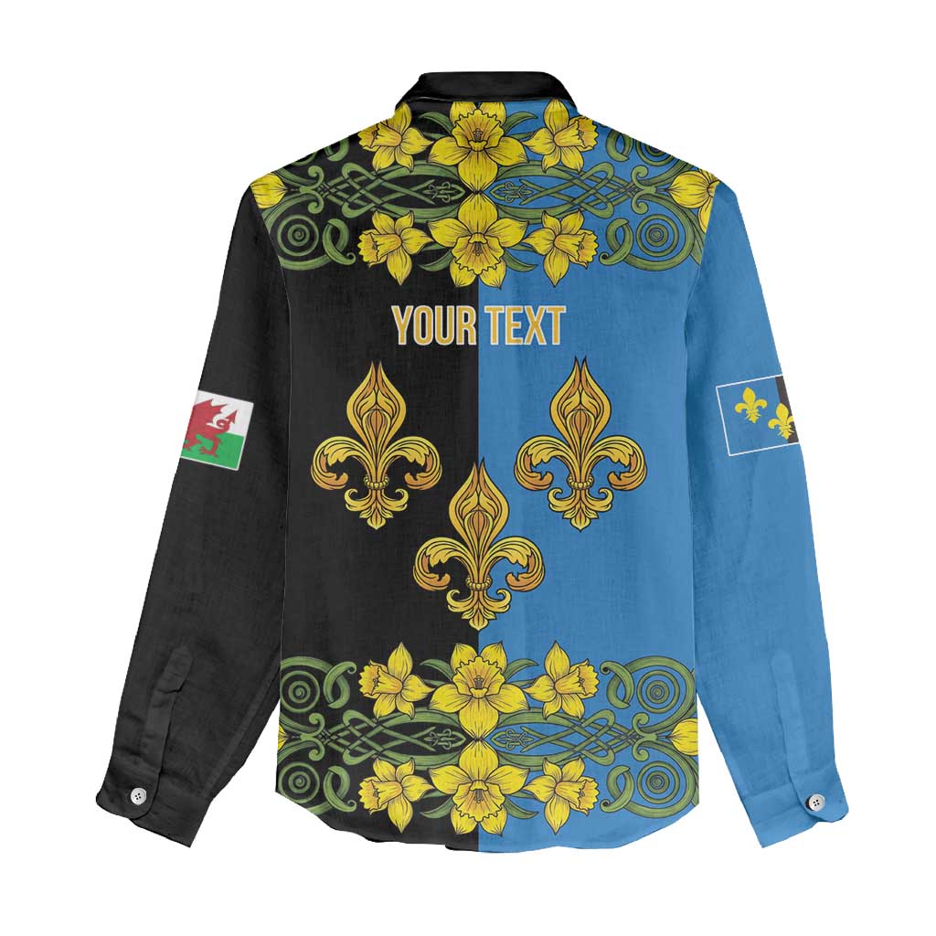 Personalized Monmouthshire Wales Women Casual Shirt Sir Fynwy Flag With Welsh Daffodil - Wonder Print Shop