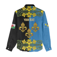 Personalized Monmouthshire Wales Women Casual Shirt Sir Fynwy Flag With Welsh Daffodil - Wonder Print Shop