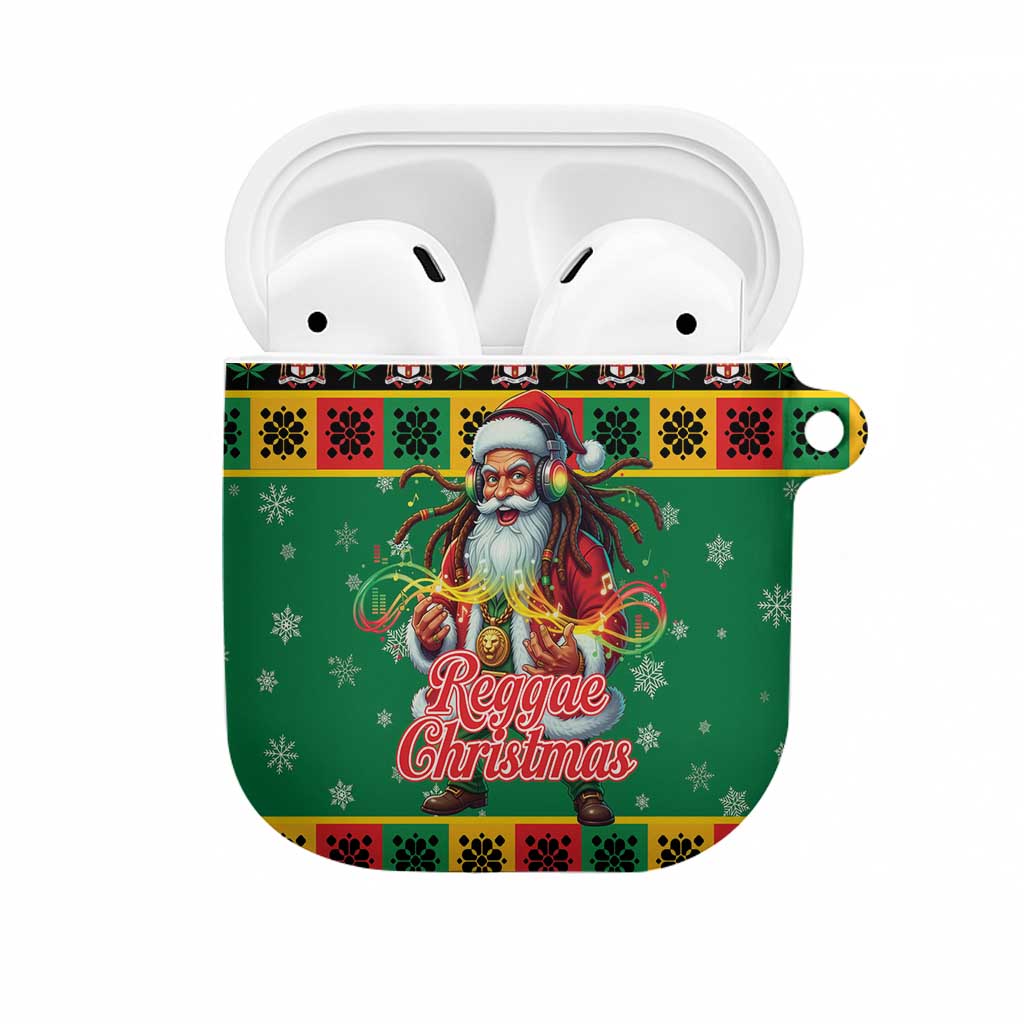 Jamaica Christmas AirPods Case Reggae Santa with Dreadlocks Design - Wonder Print Shop