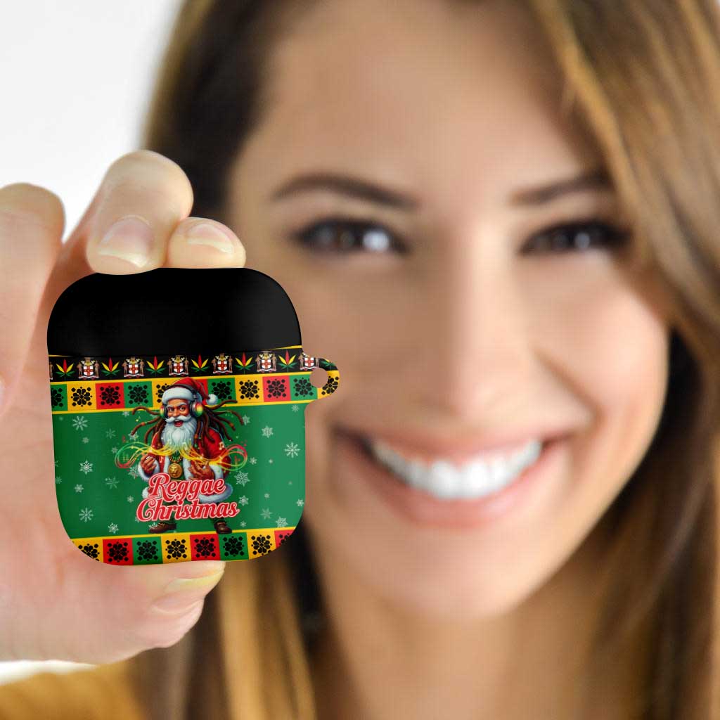 Jamaica Christmas AirPods Case Reggae Santa with Dreadlocks Design - Wonder Print Shop