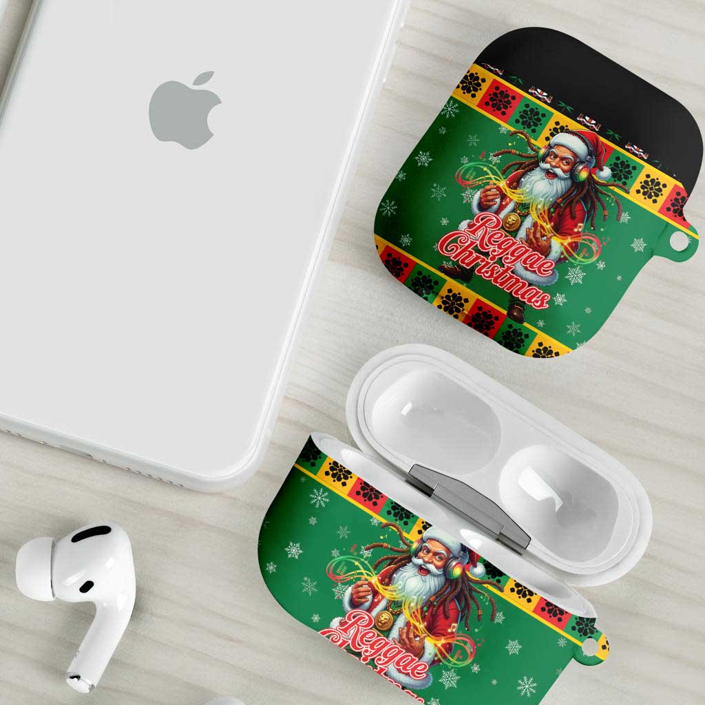 Jamaica Christmas AirPods Case Reggae Santa with Dreadlocks Design - Wonder Print Shop