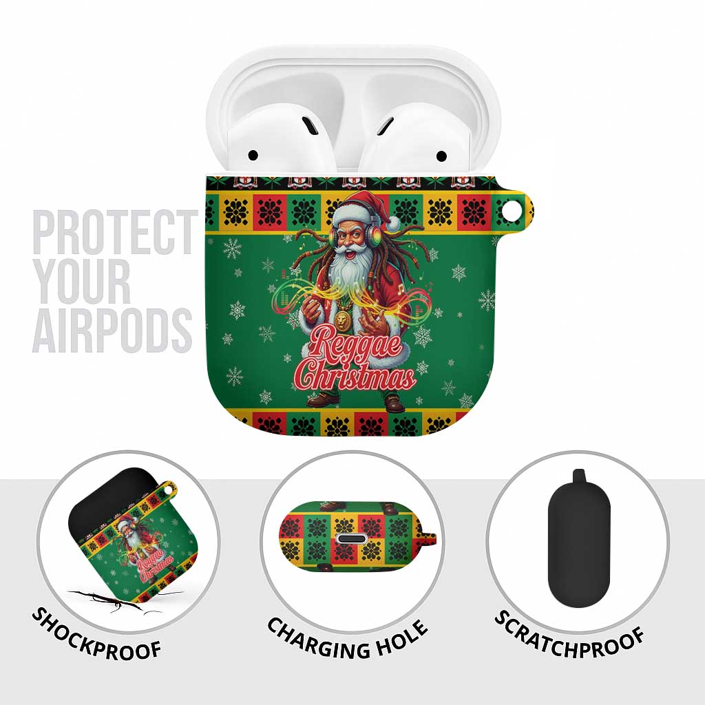 Jamaica Christmas AirPods Case Reggae Santa with Dreadlocks Design - Wonder Print Shop