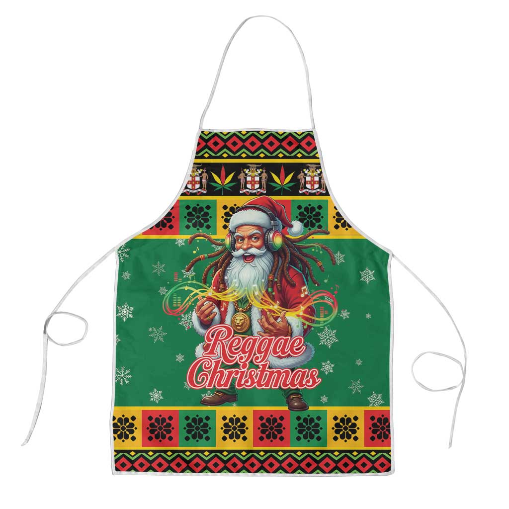 Jamaica Christmas Apron Reggae Santa with Dreadlocks Design - Wonder Print Shop