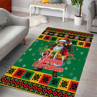 Jamaica Christmas Area Rug Reggae Santa with Dreadlocks Design - Wonder Print Shop