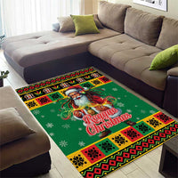 Jamaica Christmas Area Rug Reggae Santa with Dreadlocks Design - Wonder Print Shop