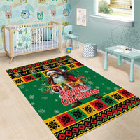 Jamaica Christmas Area Rug Reggae Santa with Dreadlocks Design - Wonder Print Shop