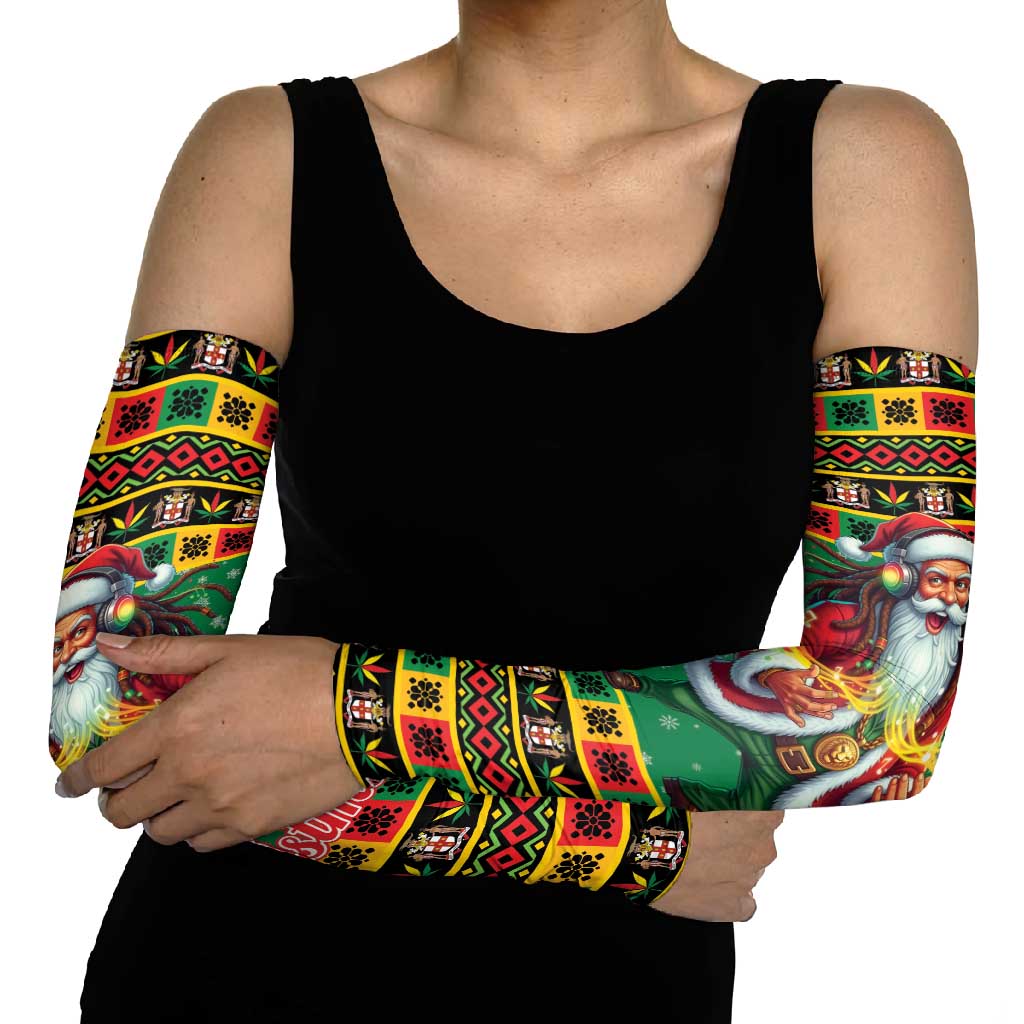 Jamaica Christmas Arm Sleeves Reggae Santa with Dreadlocks Design - Wonder Print Shop