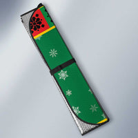 Jamaica Christmas Auto Sun Shade Reggae Santa with Dreadlocks Design - Wonder Print Shop