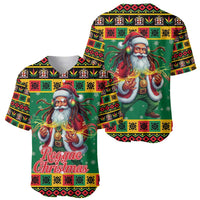 Jamaica Christmas Baseball Jersey Reggae Santa with Dreadlocks Design - Wonder Print Shop