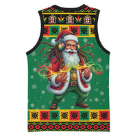 Jamaica Christmas Basketball Jersey Reggae Santa with Dreadlocks Design - Wonder Print Shop