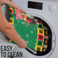 Jamaica Christmas Bathroom Set Reggae Santa with Dreadlocks Design - Wonder Print Shop