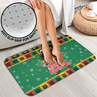 Jamaica Christmas Bathroom Set Reggae Santa with Dreadlocks Design - Wonder Print Shop