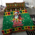 Jamaica Christmas Bedding Set Reggae Santa with Dreadlocks Design - Wonder Print Shop