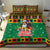 Jamaica Christmas Bedding Set Reggae Santa with Dreadlocks Design - Wonder Print Shop