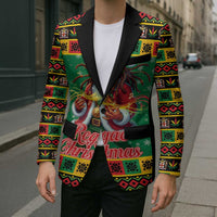 Jamaica Christmas Blazer Reggae Santa with Dreadlocks Design - Wonder Print Shop