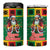 Jamaica Christmas 4 in 1 Can Cooler Tumbler Reggae Santa with Dreadlocks Design - Wonder Print Shop