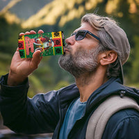 Jamaica Christmas 4 in 1 Can Cooler Tumbler Reggae Santa with Dreadlocks Design - Wonder Print Shop