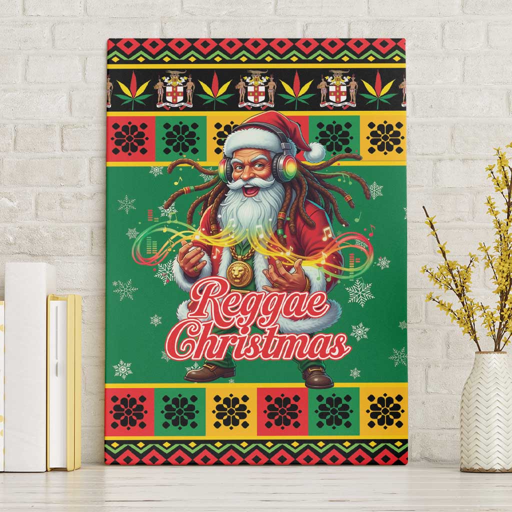 Jamaica Christmas Canvas Wall Art Reggae Santa with Dreadlocks Design - Wonder Print Shop