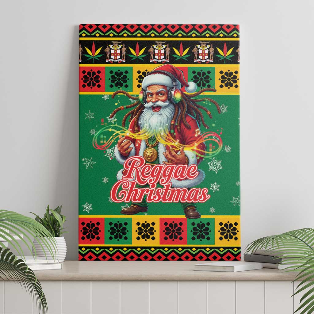Jamaica Christmas Canvas Wall Art Reggae Santa with Dreadlocks Design - Wonder Print Shop