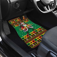 Jamaica Christmas Car Mats Reggae Santa with Dreadlocks Design - Wonder Print Shop