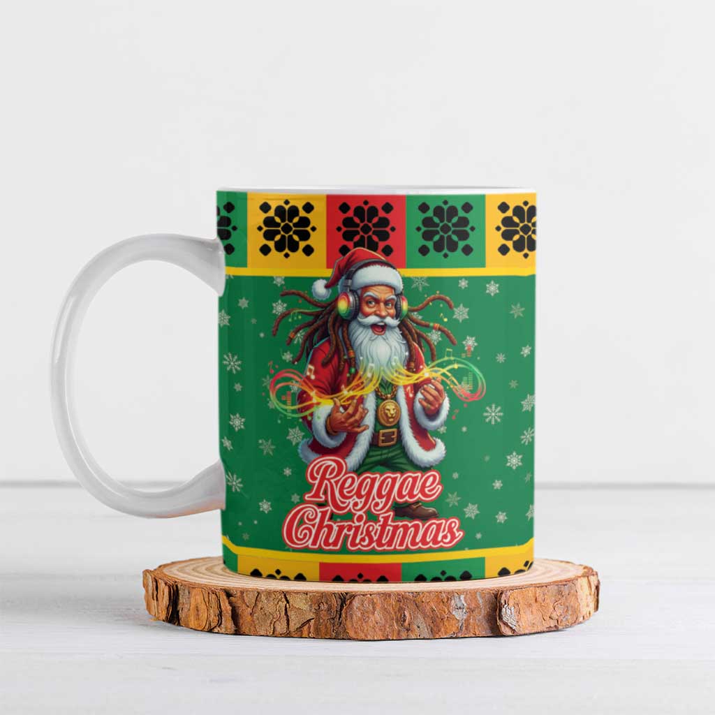 Jamaica Christmas Ceramic Mug Reggae Santa with Dreadlocks Design - Wonder Print Shop