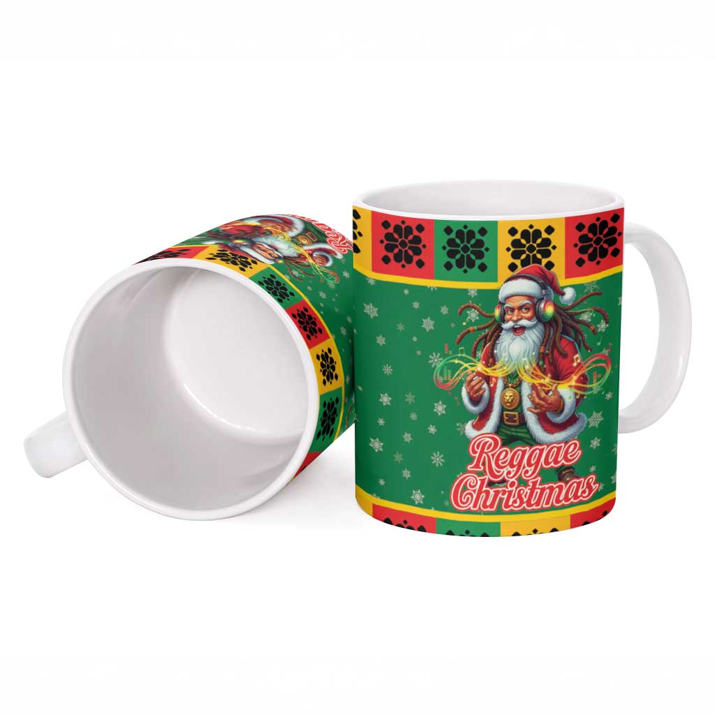 Jamaica Christmas Ceramic Mug Reggae Santa with Dreadlocks Design - Wonder Print Shop