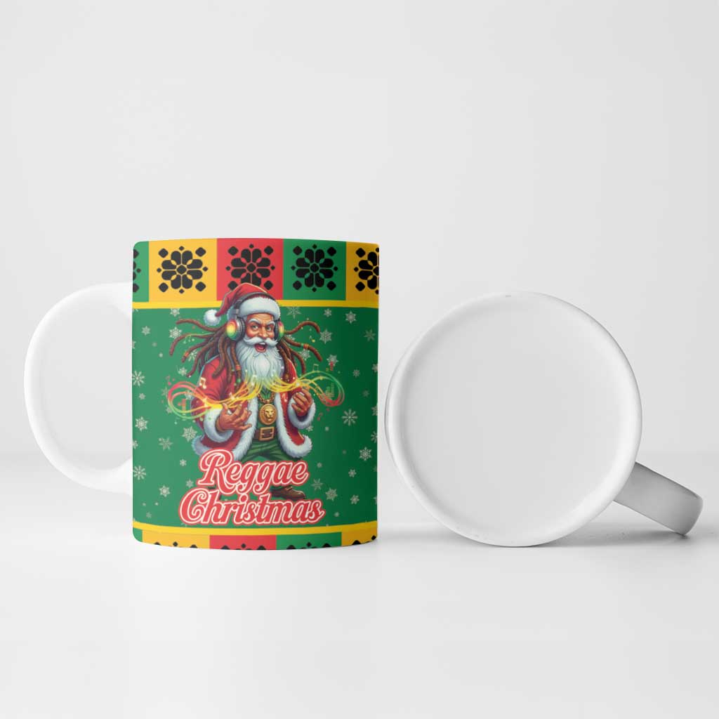 Jamaica Christmas Ceramic Mug Reggae Santa with Dreadlocks Design - Wonder Print Shop