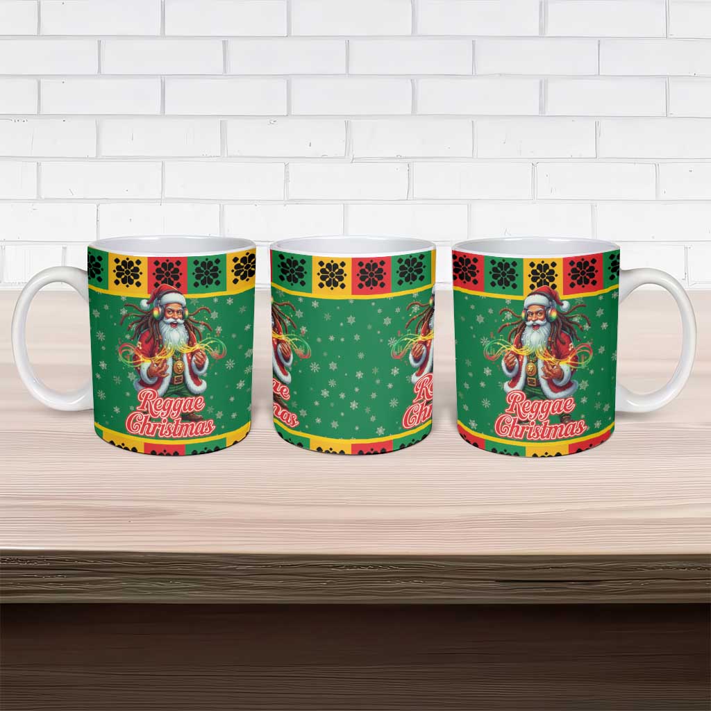 Jamaica Christmas Ceramic Mug Reggae Santa with Dreadlocks Design - Wonder Print Shop