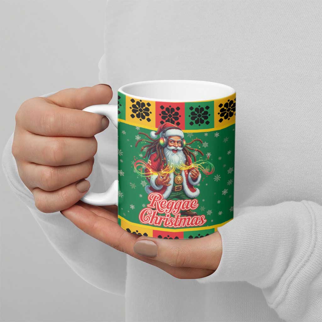 Jamaica Christmas Ceramic Mug Reggae Santa with Dreadlocks Design - Wonder Print Shop