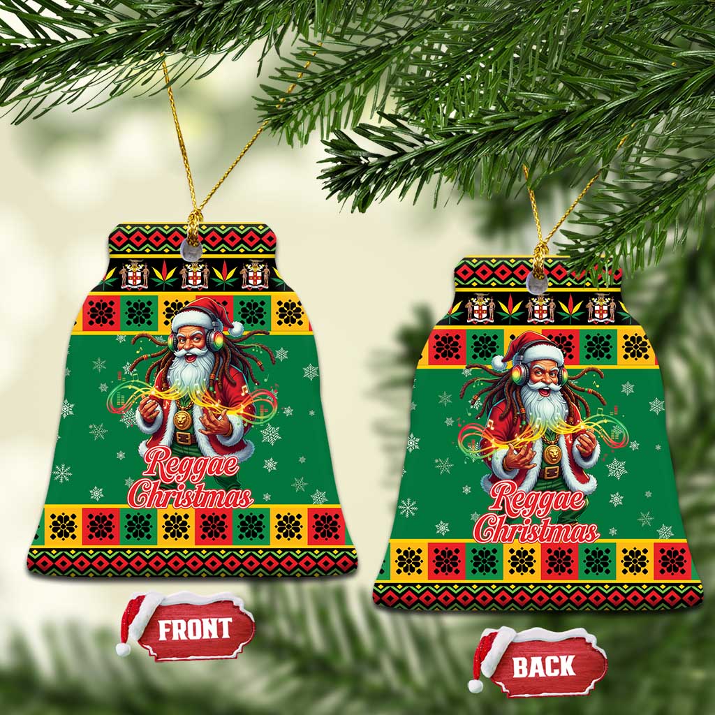 Jamaica Christmas Ceramic Ornament Reggae Santa with Dreadlocks Design - Wonder Print Shop