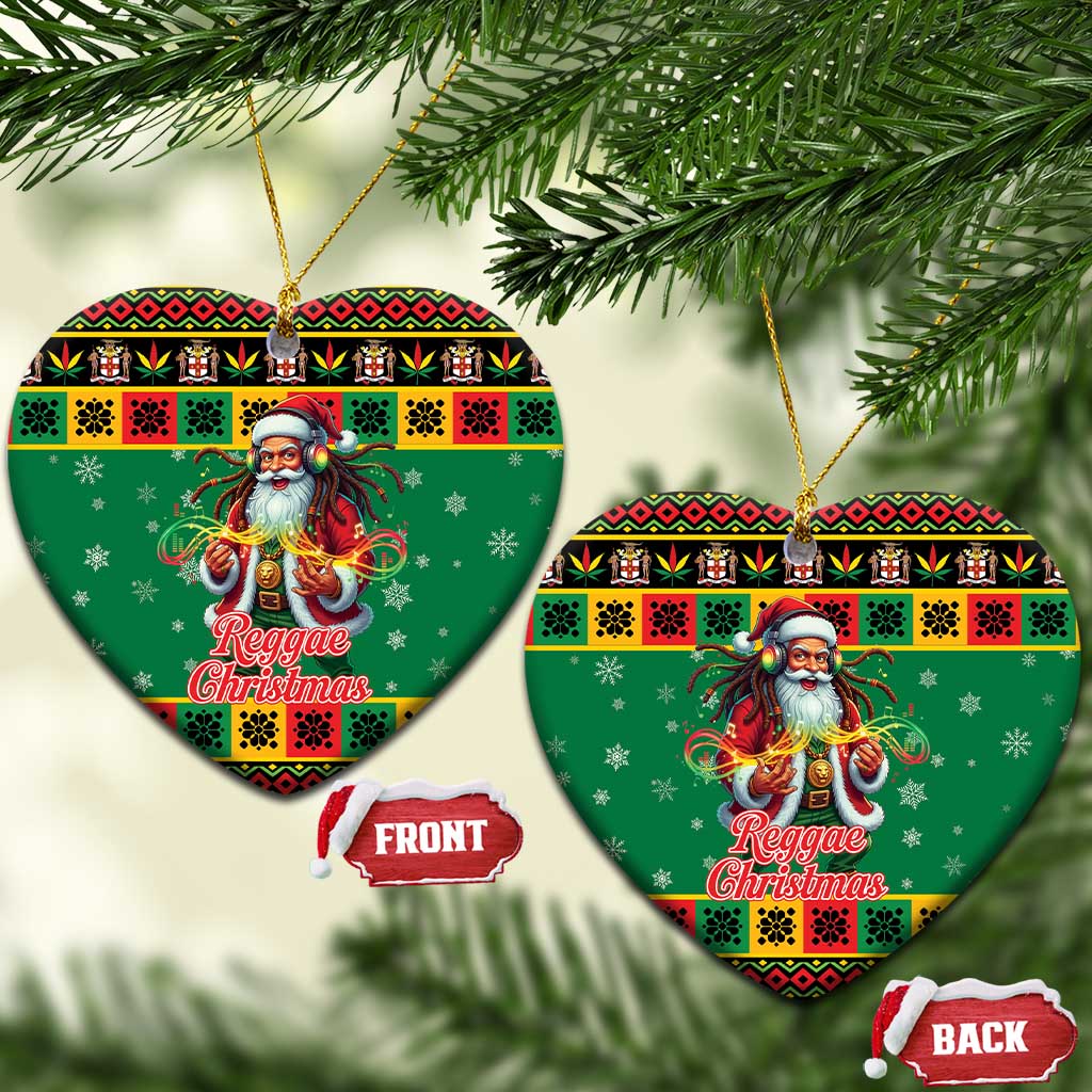 Jamaica Christmas Ceramic Ornament Reggae Santa with Dreadlocks Design - Wonder Print Shop