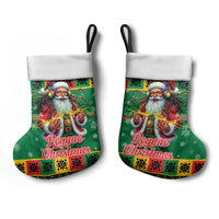 Jamaica Christmas Stocking Reggae Santa with Dreadlocks Design - Wonder Print Shop